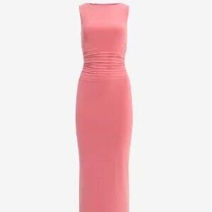NWT Express Boat Neck Sleeveless Low Twist Back Maxi Dress - size XL